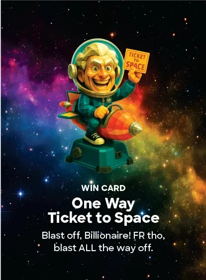 One Way Ticket to Space Card